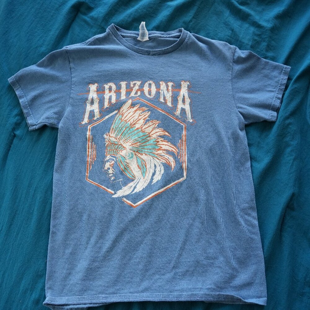 Delta Arizona Native American Blue Short Sleeve Tee - Size Small